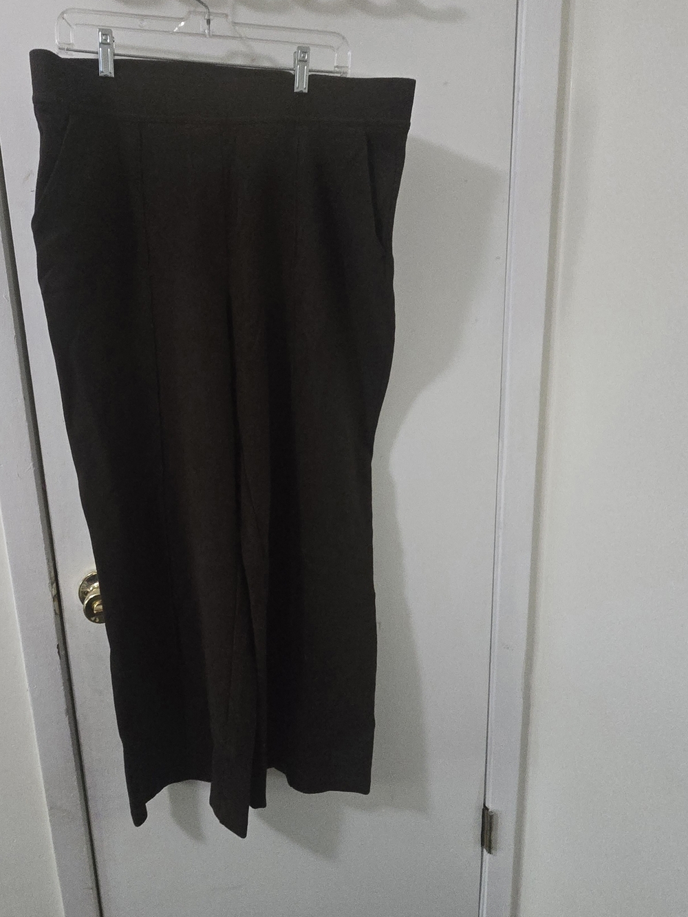 Liz Claiborne Wide Leg Trouser Pants Dark Brown Size XL